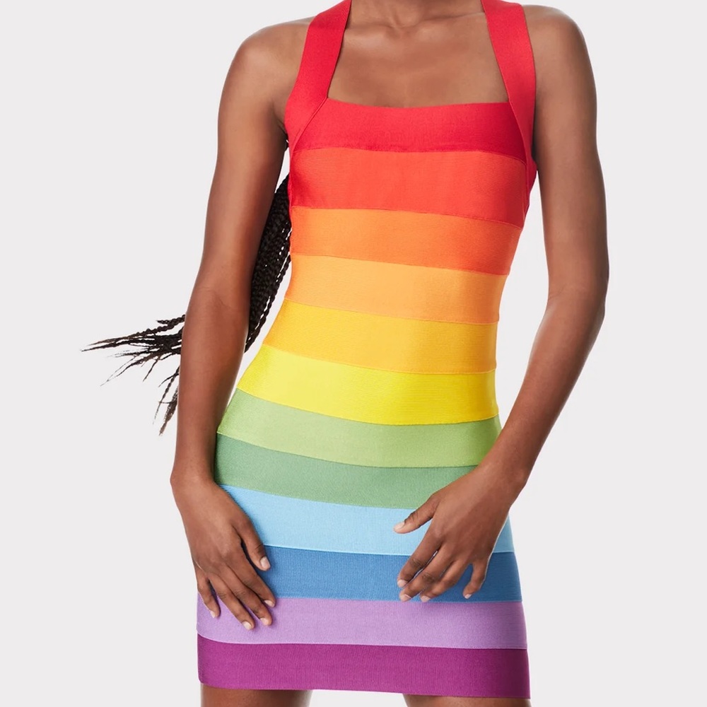 New Herve Ledger Rainbow multi colors, never been worn. This is the real dress!